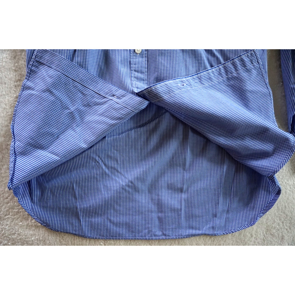 J. Crew Thompson Blue Check Gingham Poplin Dress Shirt Mens 15-15.5 - Picture 9 of 9